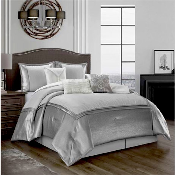 Grand Avenue Priscilla Other - NEW Grand Avenue Priscilla 7 Piece Modern Silver Comfortor Set